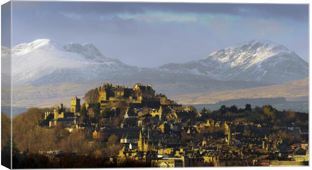 Golden Light on Stirling Castle  Canvas Print by Anthony McGeever