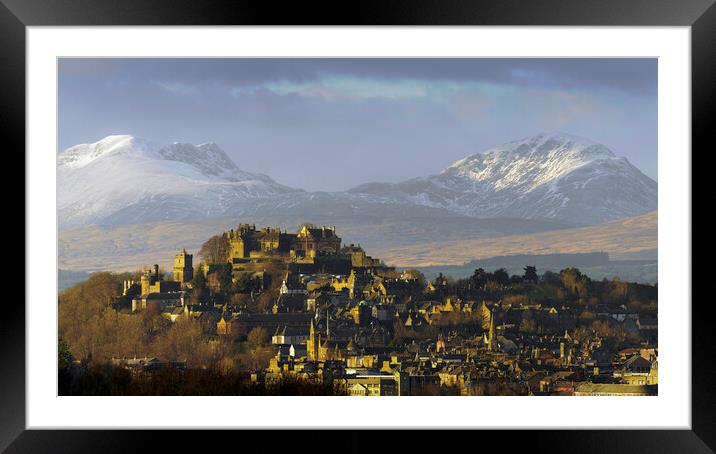 Golden Light on Stirling Castle  Framed Mounted Print by Anthony McGeever