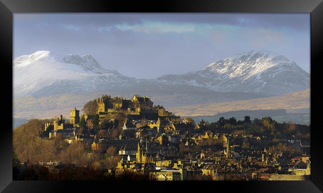 Golden Light on Stirling Castle  Framed Print by Anthony McGeever