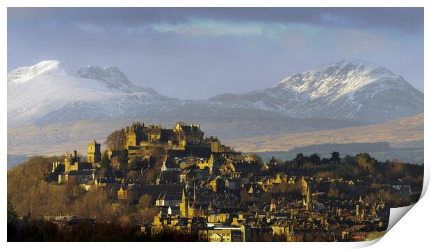 Golden Light on Stirling Castle  Print by Anthony McGeever