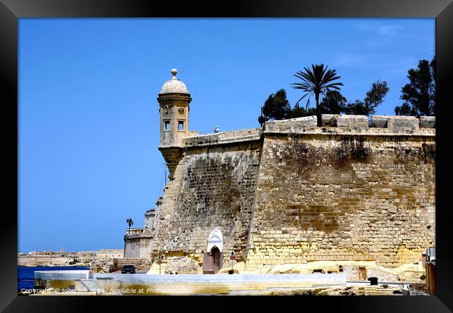 Watchtower, Malta. Framed Print by john hill