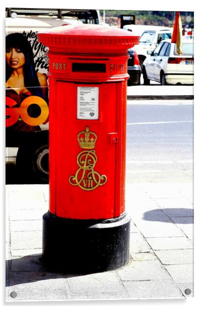 Rare Post Box. Acrylic by john hill