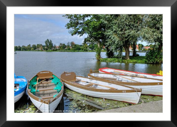 Thorpeness Meare Suffolk Framed Mounted Print by Diana Mower