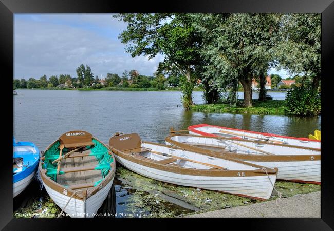 Thorpeness Meare Suffolk Framed Print by Diana Mower