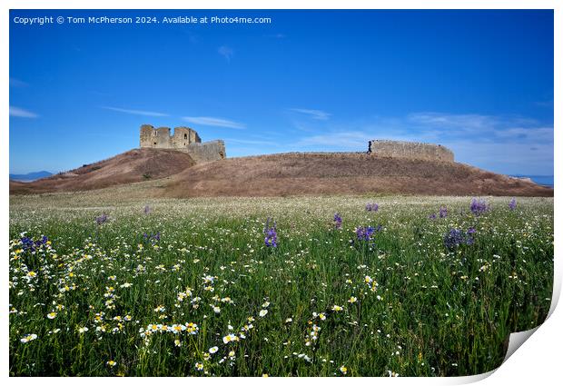 Duffus Castle and Laich of Moray Print by Tom McPherson