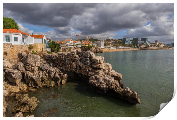 Cascais Town Scenic Coast In Portugal Print by Artur Bogacki