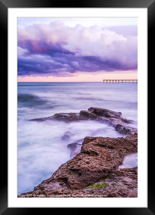 Purple Majesty - San Diego Coast Framed Mounted Print by Joseph S Giacalone