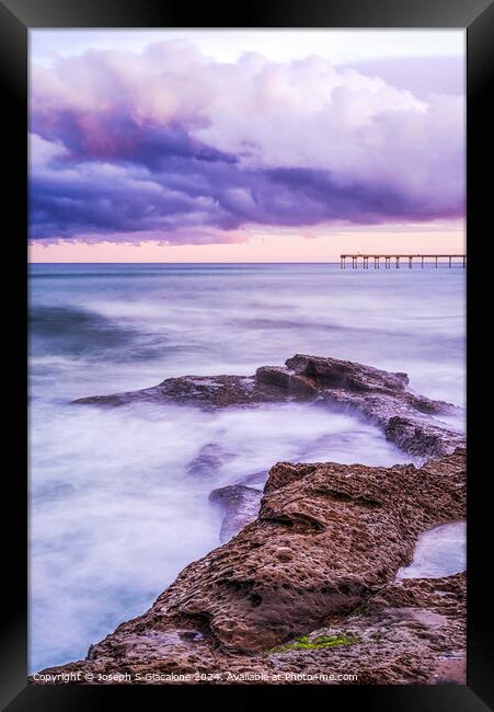 Purple Majesty - San Diego Coast Framed Print by Joseph S Giacalone