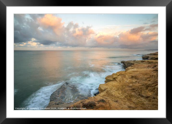 Sunrise On The Edge Framed Mounted Print by Joseph S Giacalone