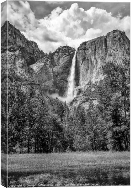 The Majestic Upper Yosemite Falls Canvas Print by Joseph S Giacalone