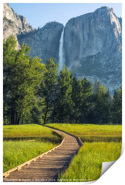 A Path To The Falls Print by Joseph S Giacalone
