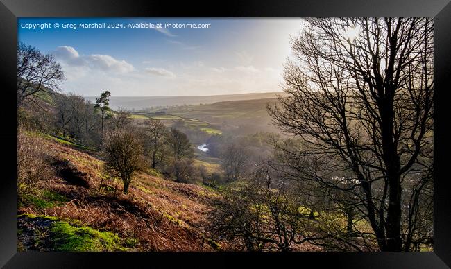 River Swale, Swaledale, North Yorkshire Framed Print by Greg Marshall