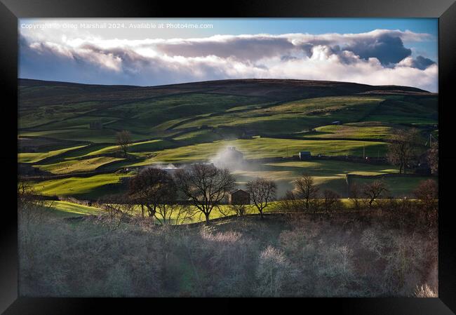 Wintery Keld Swaledale North Yorkshire Framed Print by Greg Marshall