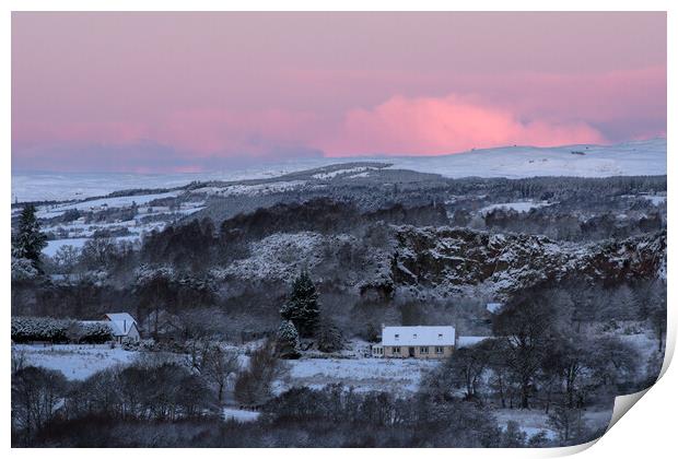 Balchraggan Winter Sunrise Print by Macrae Images