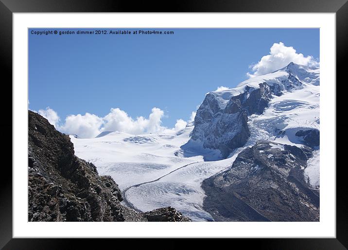 another swiss glacier photo Framed Mounted Print by Gordon Dimmer
