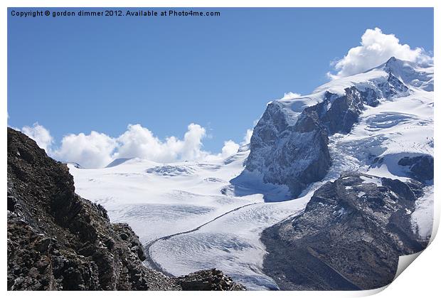 another swiss glacier photo Print by Gordon Dimmer