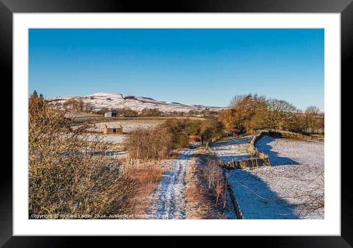 Snowy Tees Railway Walk, Mickleton Framed Mounted Print by Richard Laidler