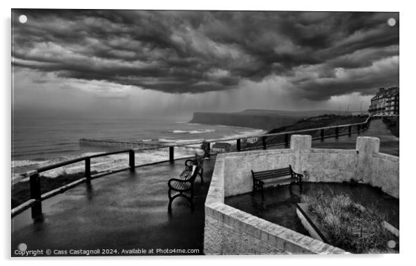Storm - Saltburn-by-the-Sea Acrylic by Cass Castagnoli