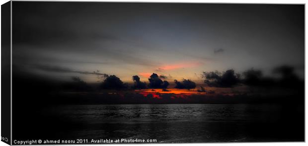 sunset Canvas Print by David Maldives