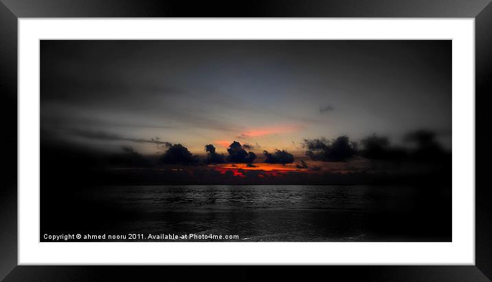 sunset Framed Mounted Print by David Maldives
