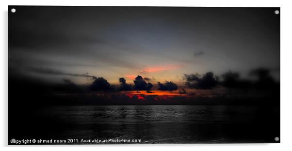sunset Acrylic by David Maldives