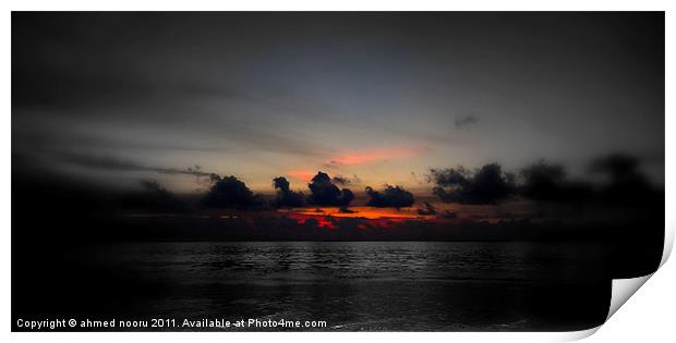 sunset Print by David Maldives