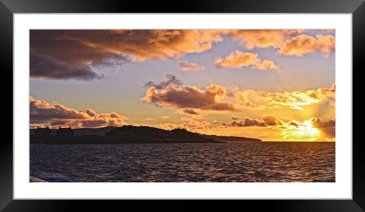 Prestwick sunset Framed Mounted Print by Allan Durward Photography