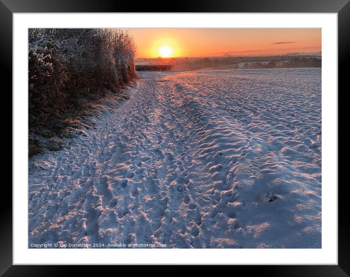 Snowy Sunrise Framed Mounted Print by Ian Donaldson