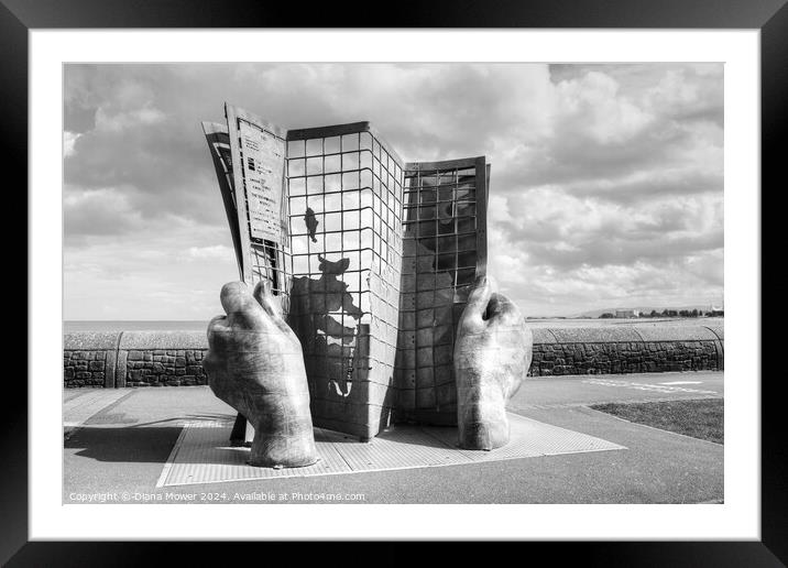 Minehead Coast Path Monument  Framed Mounted Print by Diana Mower