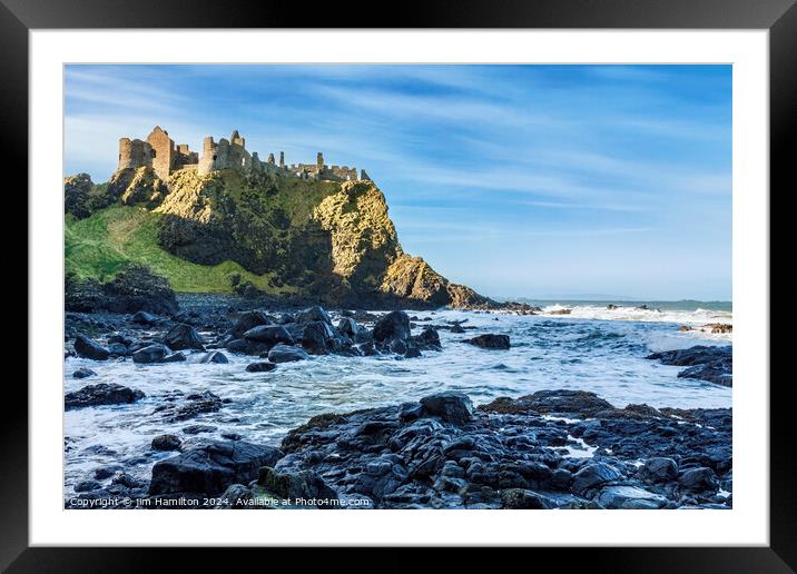 Dunluce Castle, County Antrim Northern Ireland Framed Mounted Print by jim Hamilton
