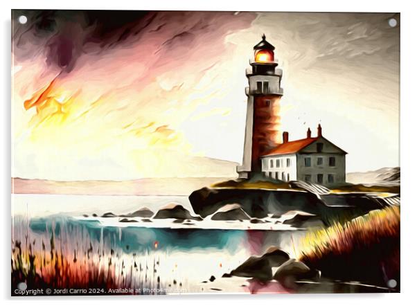 Majestic lighthouse - GIA-2309-1080 - OIL Acrylic by Jordi Carrio