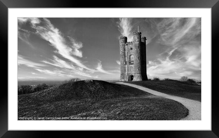 Broadway Tower Framed Mounted Print by Janet Carmichael