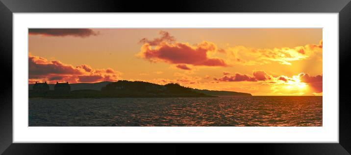 Scottish coastal sunset, Prestwick Framed Mounted Print by Allan Durward Photography
