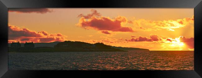 Scottish coastal sunset, Prestwick Framed Print by Allan Durward Photography
