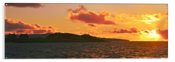 Scottish coastal sunset, Prestwick Acrylic by Allan Durward Photography