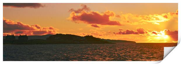 Scottish coastal sunset, Prestwick Print by Allan Durward Photography