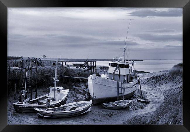 Moored in the Humber Framed Print by Sarah Couzens