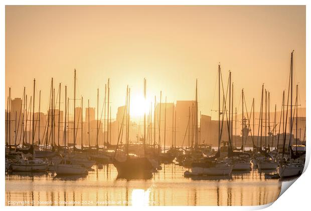 Nautical Forest - San Diego Harbor Print by Joseph S Giacalone
