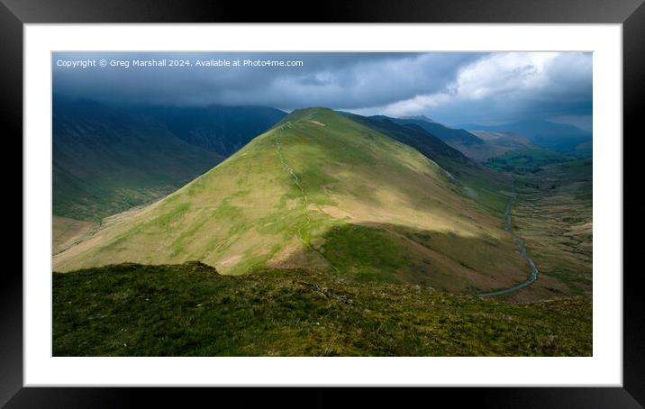 Knott Rigg and Ard Crags, Newlands Valley, Buttermere, Lake District Framed Mounted Print by Greg Marshall