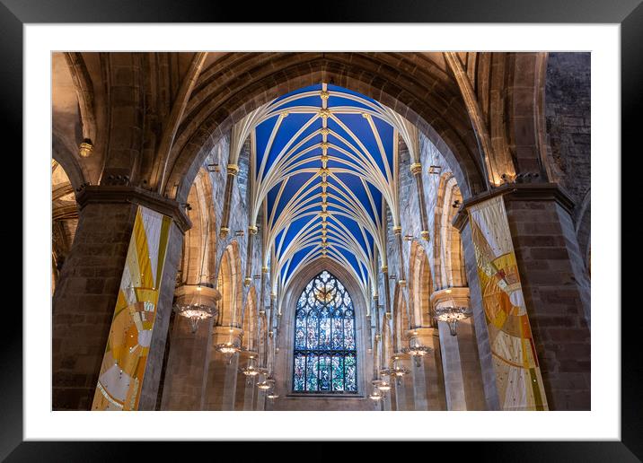 St. Giles Cathedral Interior in Edinburgh Framed Mounted Print by Artur Bogacki