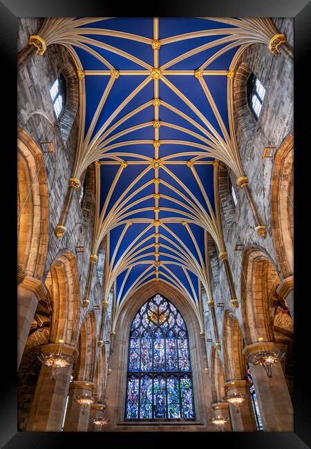 St. Giles Cathedral Vault In Edinburgh Framed Print by Artur Bogacki