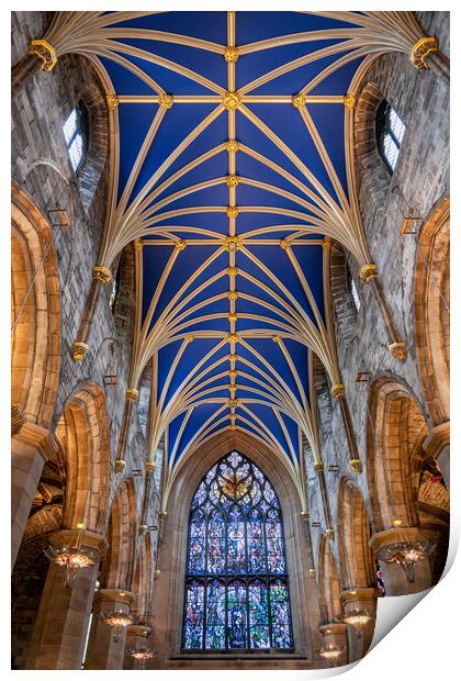 St. Giles Cathedral Vault In Edinburgh Print by Artur Bogacki