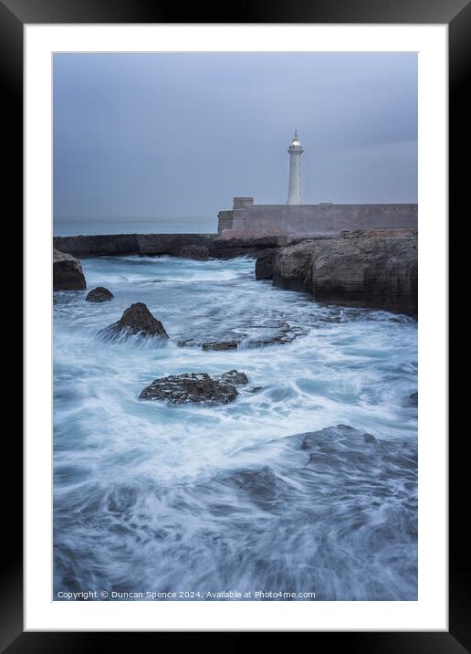 Rabat Lighthouse Framed Mounted Print by Duncan Spence