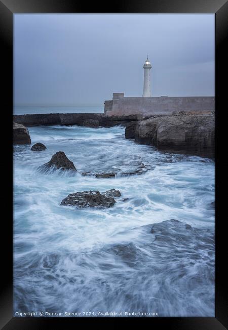 Rabat Lighthouse Framed Print by Duncan Spence