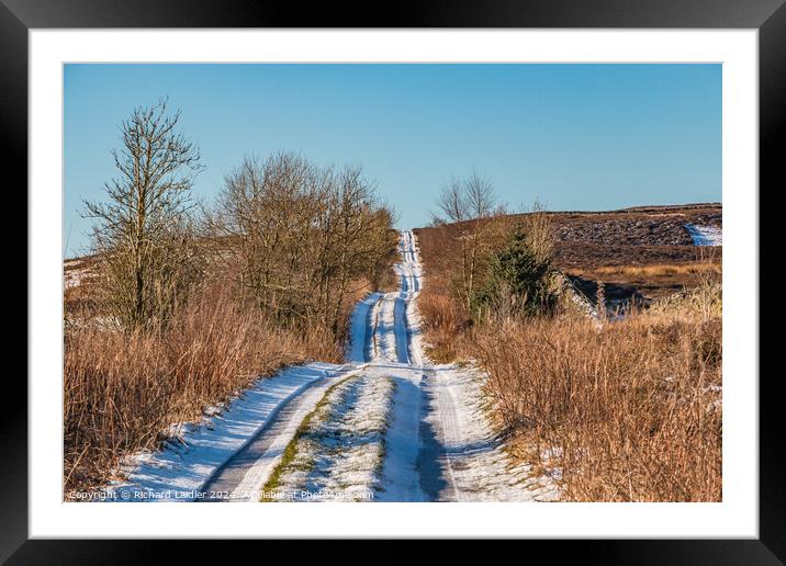 Snowy Botany Road, Teesdale Framed Mounted Print by Richard Laidler