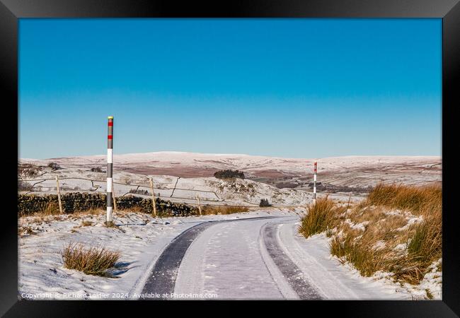 Kirkcarrion from Harker Hill in Snow Framed Print by Richard Laidler