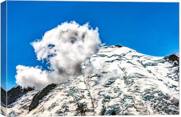Mount Rainier Close Clouds Crystal Mountain Washington Canvas Print by William Perry