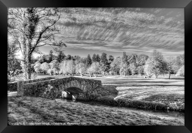 Stone bridge Frosty Morning  Framed Print by David Pyatt