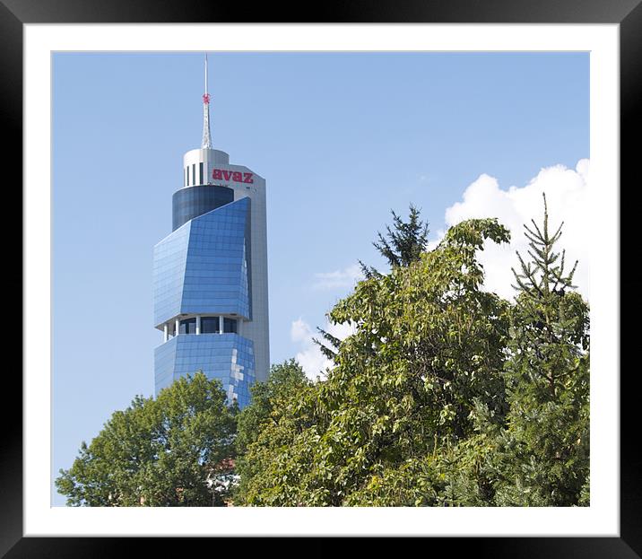 AVAZ TOWER IN SARAJEVO Framed Mounted Print by radoslav rundic
