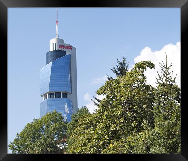 AVAZ TOWER IN SARAJEVO Framed Print by radoslav rundic